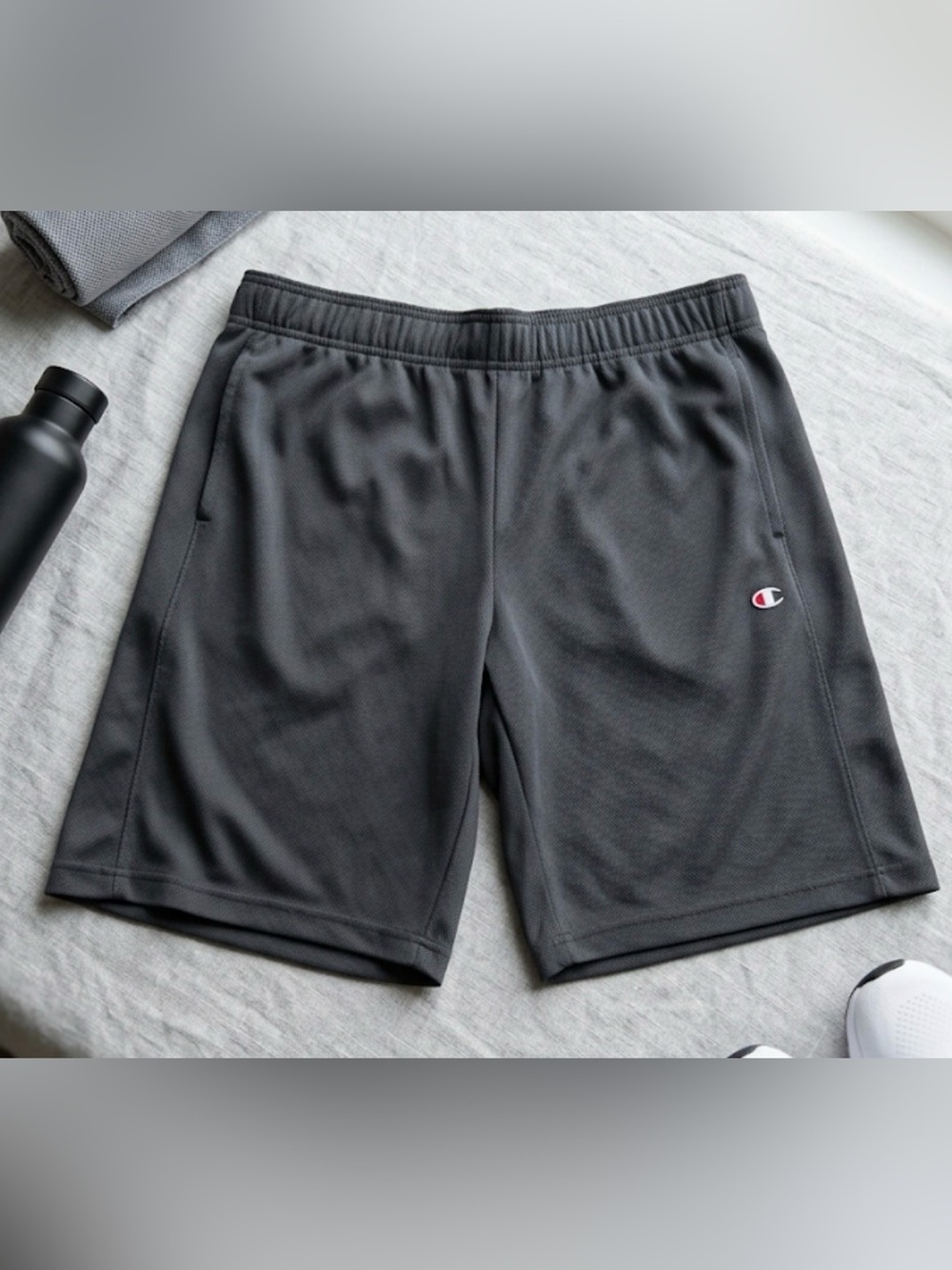 Champion Boys' Performance Athletic Shorts – Charcoal Grey – Size XXL (18/20)